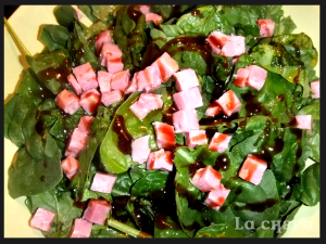 ENSALADA DE ESPINACAS Y JAMÓN YORK