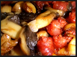 CHAMPIÑONES AL AJILLO CON CHISTORRA2