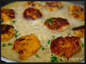 BOCADITOS DE COCIDO EN SALSA DE CURRY