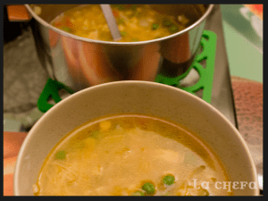 SOPA DE MERLUZA Y VERDURAS