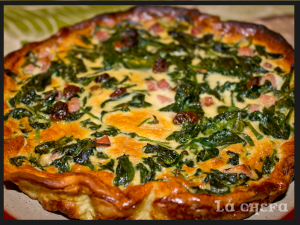 QUICHÉ DE ESPINACAS, JAMÓN Y PASAS