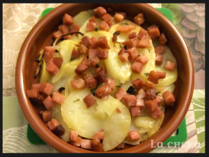 PATATAS PANADERAS CON JAMÓN