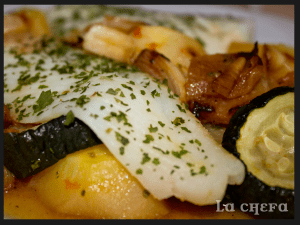 FLETÁN AL HORNO CON PATATAS Y CALABACÍN2