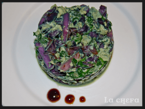 REVUELTO DE LOMBARDA Y ESPINACAS